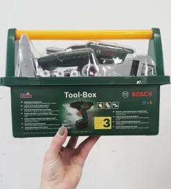 Legeværktøj*Bosch Mini Værktøjskasse m. Tilbehør - Legetøj - Mørkegrøn