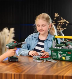 Legeværktøj*Bosch Mini Værktøjskasse m. Tilbehør - Legetøj - Mørkegrøn