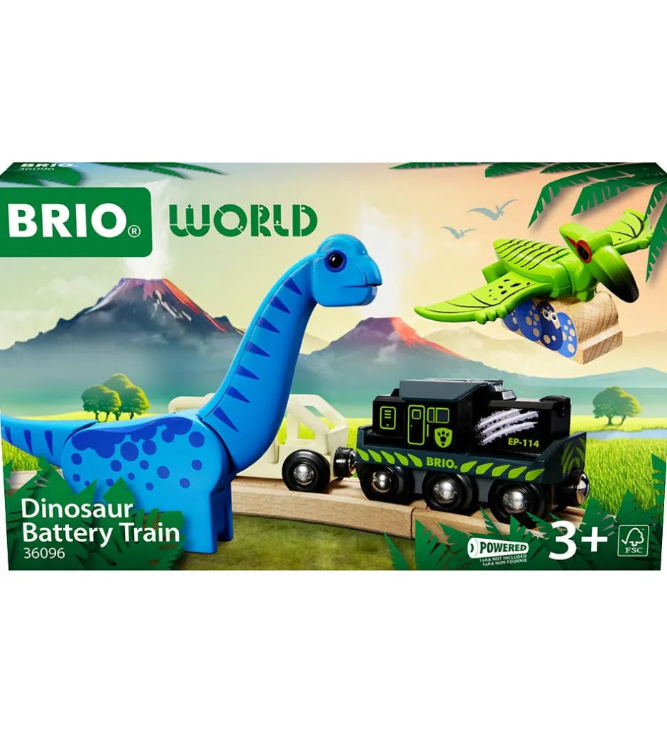 Brio*BRIO World Batteridrevet Tog Med Dinosaur m. Lyd og Lys - 36096