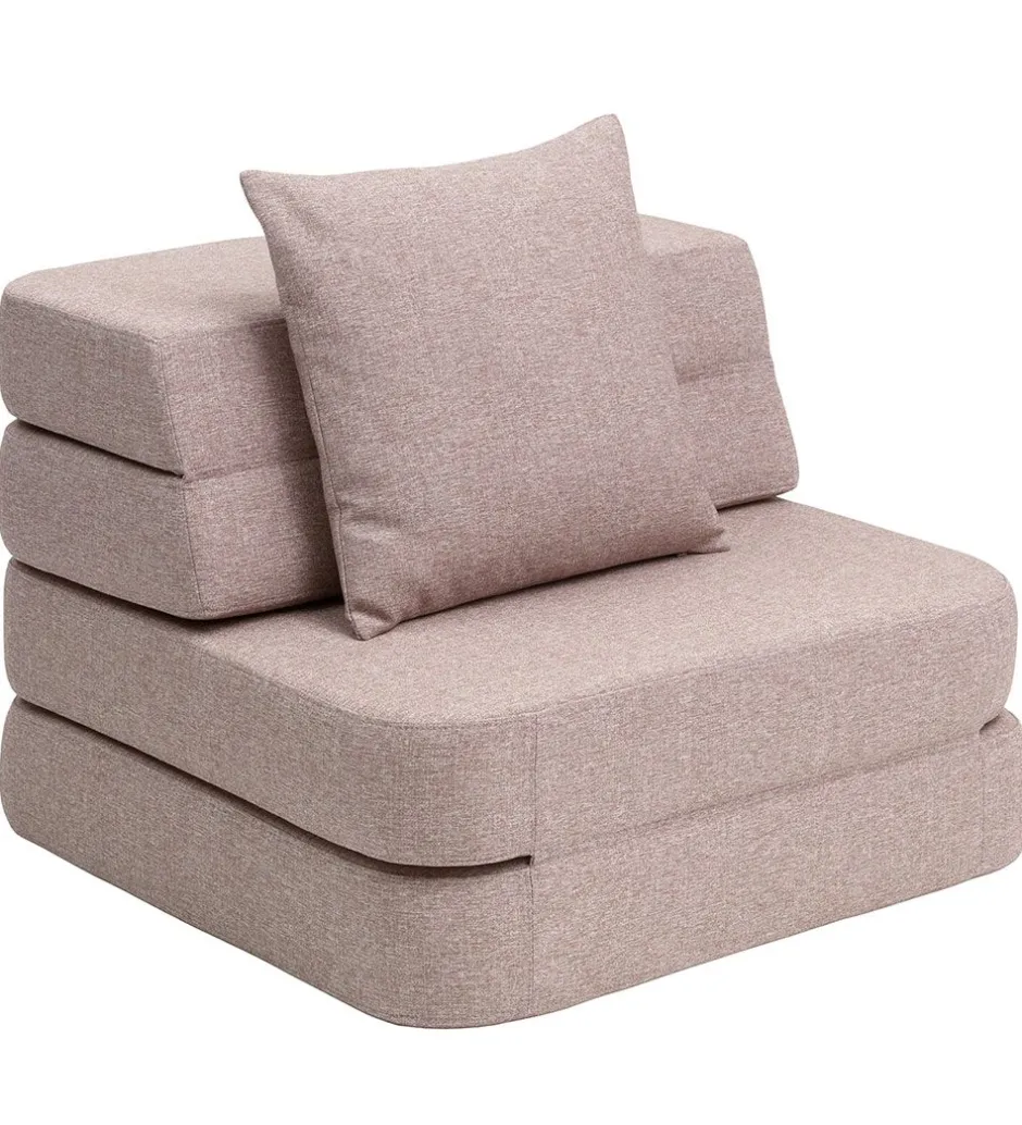 Sofaer*by KlipKlap Foldesofa - 3 Fold Single - 70 cm - Soft Rose/Rose