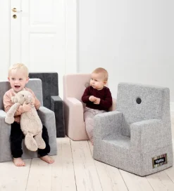 Stole*by KlipKlap Lænestol - Kids Chair - 43x43x50 cm - Multi Grey/Gre