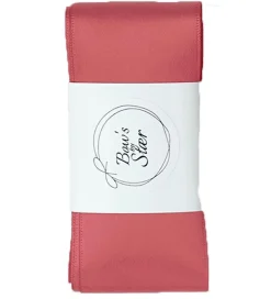 By Stær Dåbsbånd m. Sløjfe - Satin - Dusty Berry