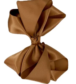 Hårbånd*By Stær Dåbsbånd m. Sløjfe - Satin - Golden Brown