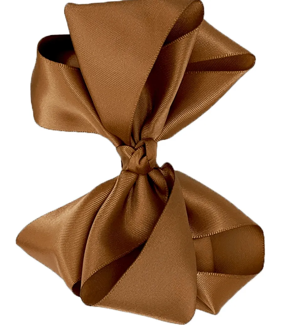Hårbånd*By Stær Dåbsbånd m. Sløjfe - Satin - Golden Brown