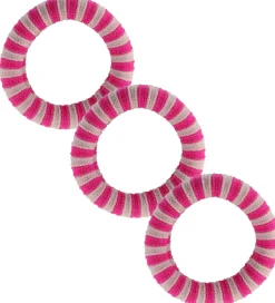 By Stær Hårelastik - 3-pak - Ea - Lyserød/Pink Stribet