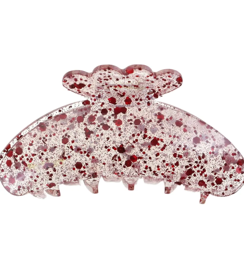 By Stær Hårklemme - Asta - 10x5 cm - Confetti Rød