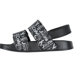 Badesandaler*Calvin Klein Badesandaler - Velcro - Sort m. Hvid