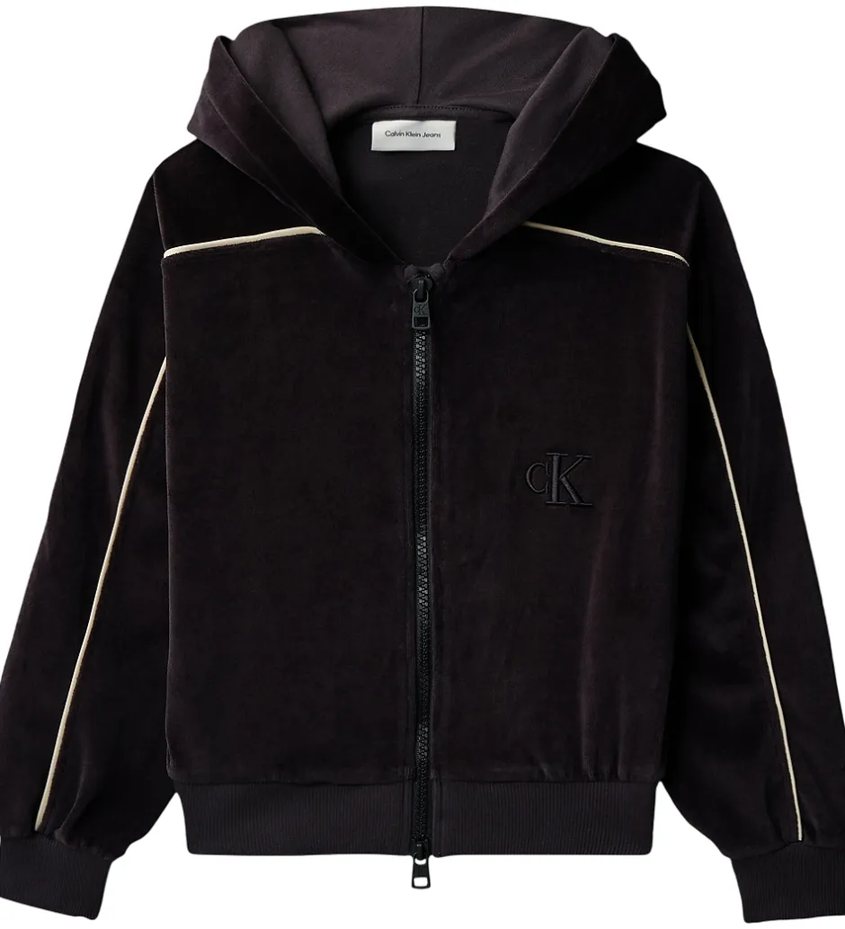 Børn Calvin Klein Cardigan - Velour - Sort