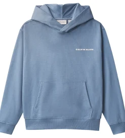 Hættetrøjer*Calvin Klein Hættetrøje - Relaxed - Satin Blue
