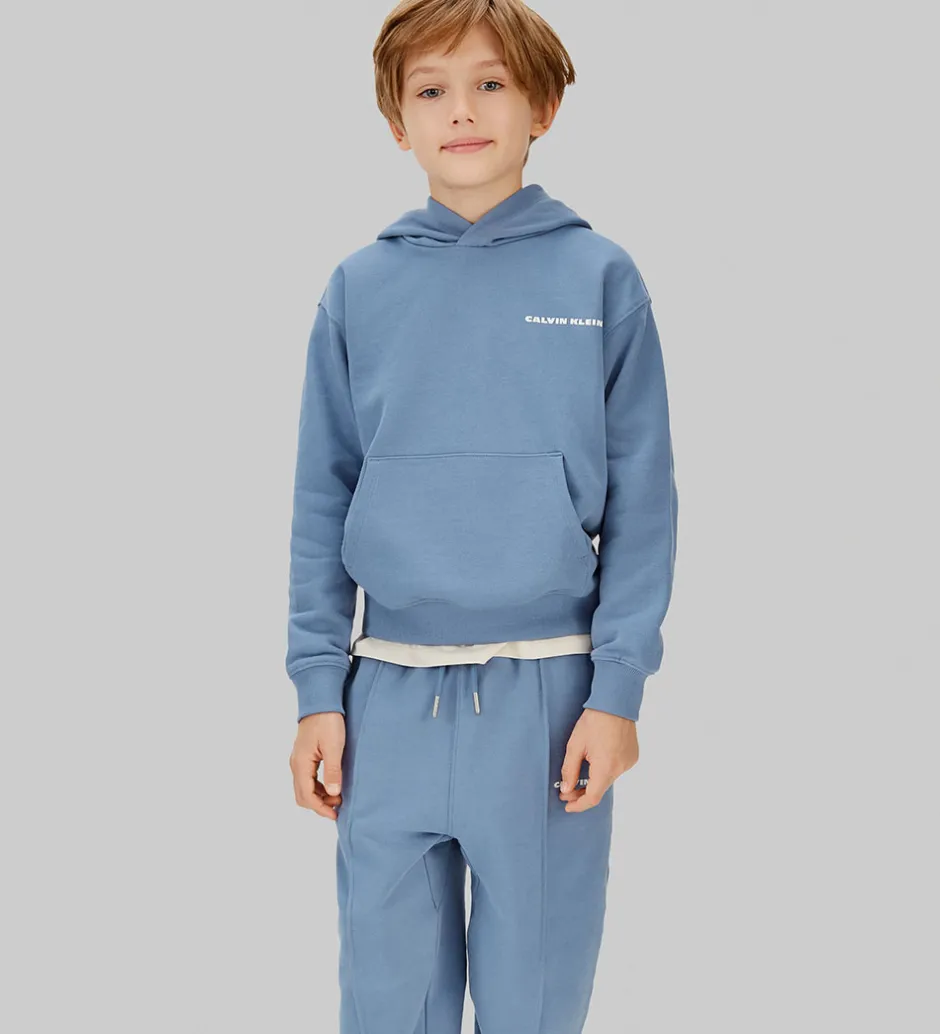 Hættetrøjer*Calvin Klein Hættetrøje - Relaxed - Satin Blue