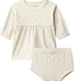 Børn Calvin Klein Sæt - Kjole/Bloomers - Monologo White