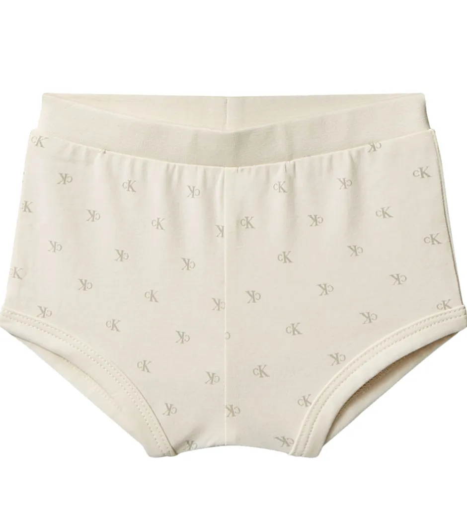 Børn Calvin Klein Sæt - Kjole/Bloomers - Monologo White