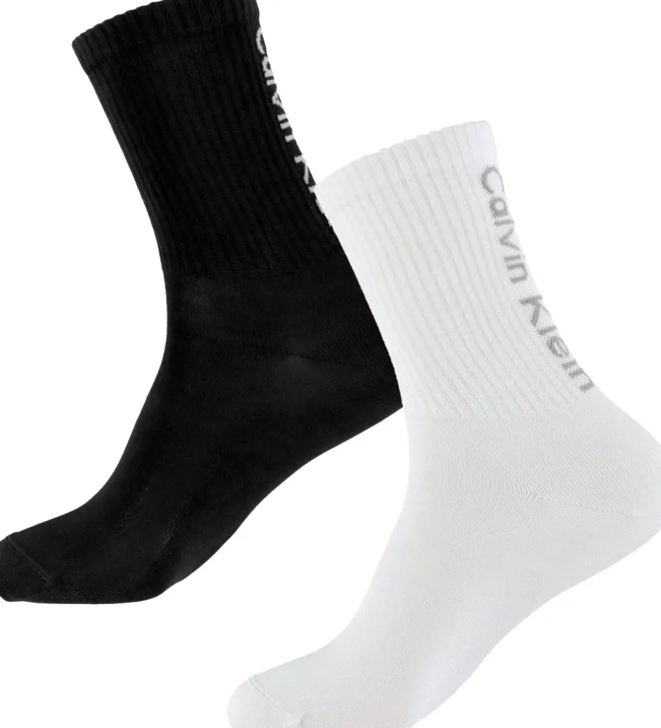 Strømper|Basis*Calvin Klein Strømper - 2-pak - Sort/Hvid