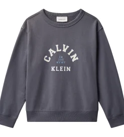 Børn Calvin Klein Sweatshirt - Varsity - Coal Grey