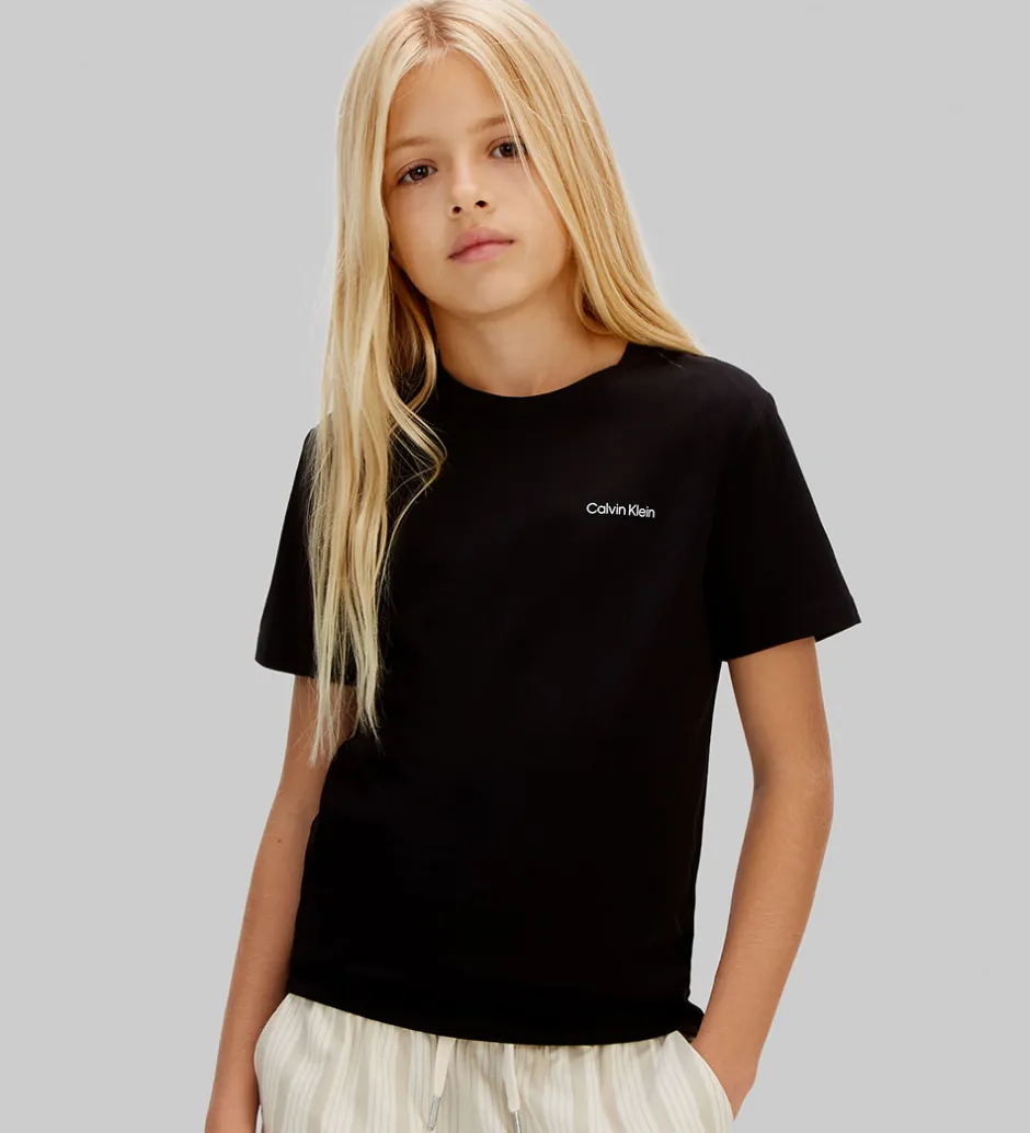 T-Shirts*Calvin Klein T-shirt - Chest Inst. Logo - CK Black