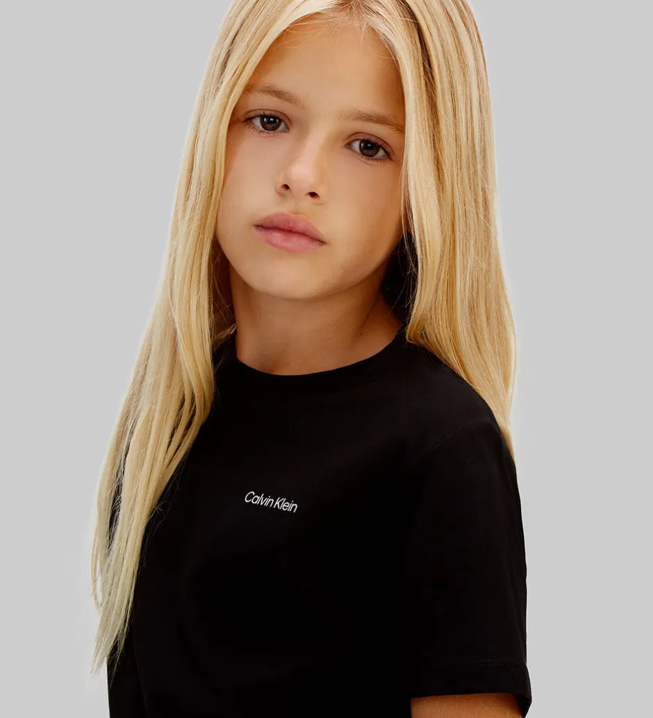 T-Shirts*Calvin Klein T-shirt - Chest Inst. Logo - CK Black