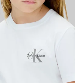 Børn Calvin Klein T-shirt - Monologo - Bright White