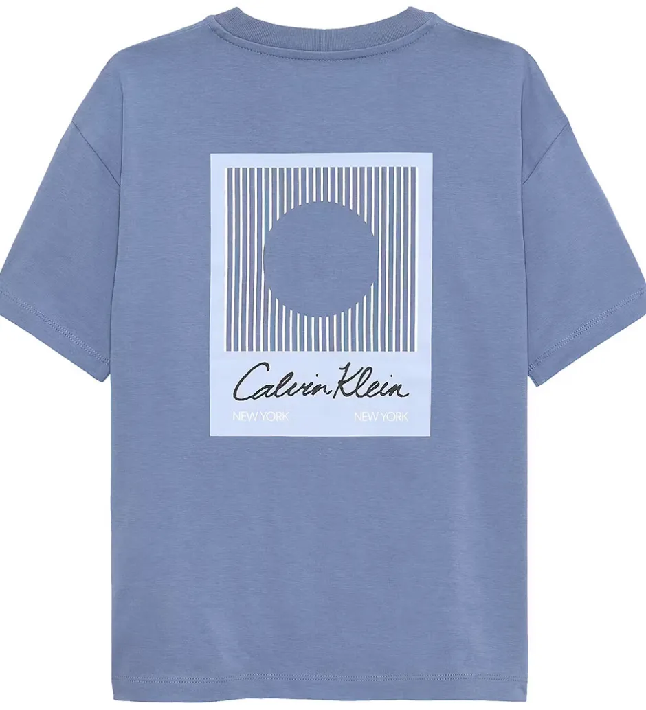 T-Shirts*Calvin Klein T-shirt - Polaroid - Satin Blue