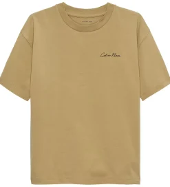 Børn Calvin Klein T-shirt - Polaroid - Sandy Beige