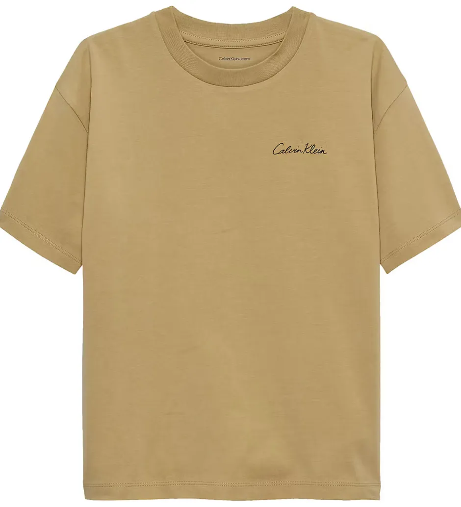 Børn Calvin Klein T-shirt - Polaroid - Sandy Beige