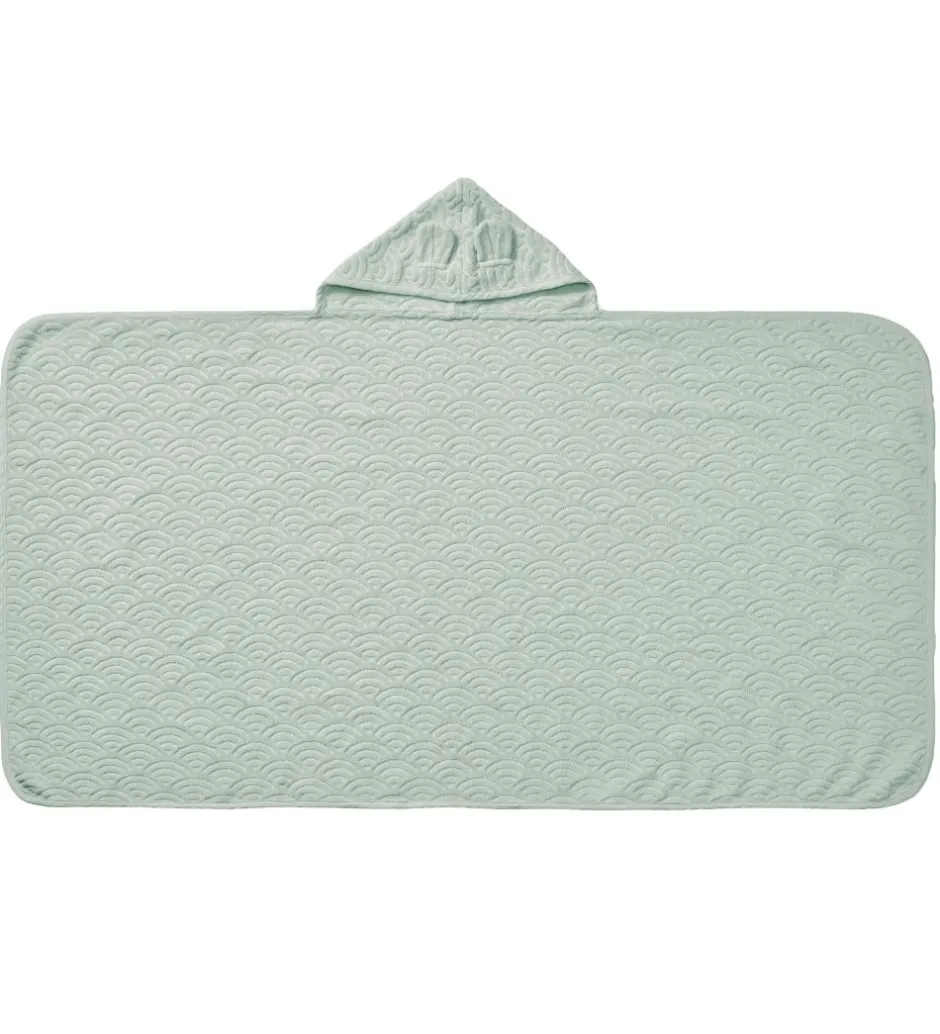 Babyhåndklæde- Og Poncho*Cam Cam Babyhåndklæde - 70x130 cm - Dusty Green m. Ører