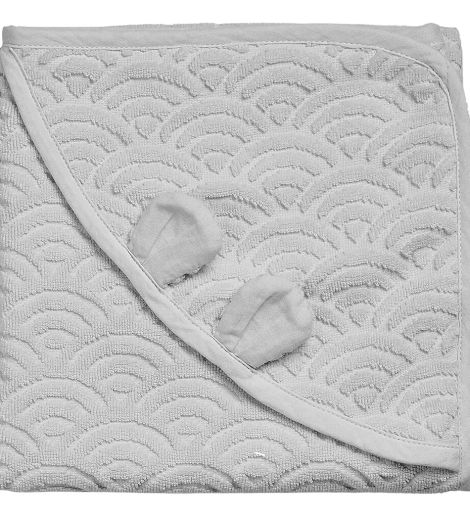 Babyhåndklæde- Og Poncho*Cam Cam Babyhåndklæde - 80x80 cm - Classic Grey m. Ører