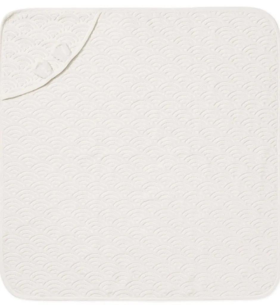 Babyhåndklæde- Og Poncho*Cam Cam Badeslag - 80x80 - Off-White m. Ører
