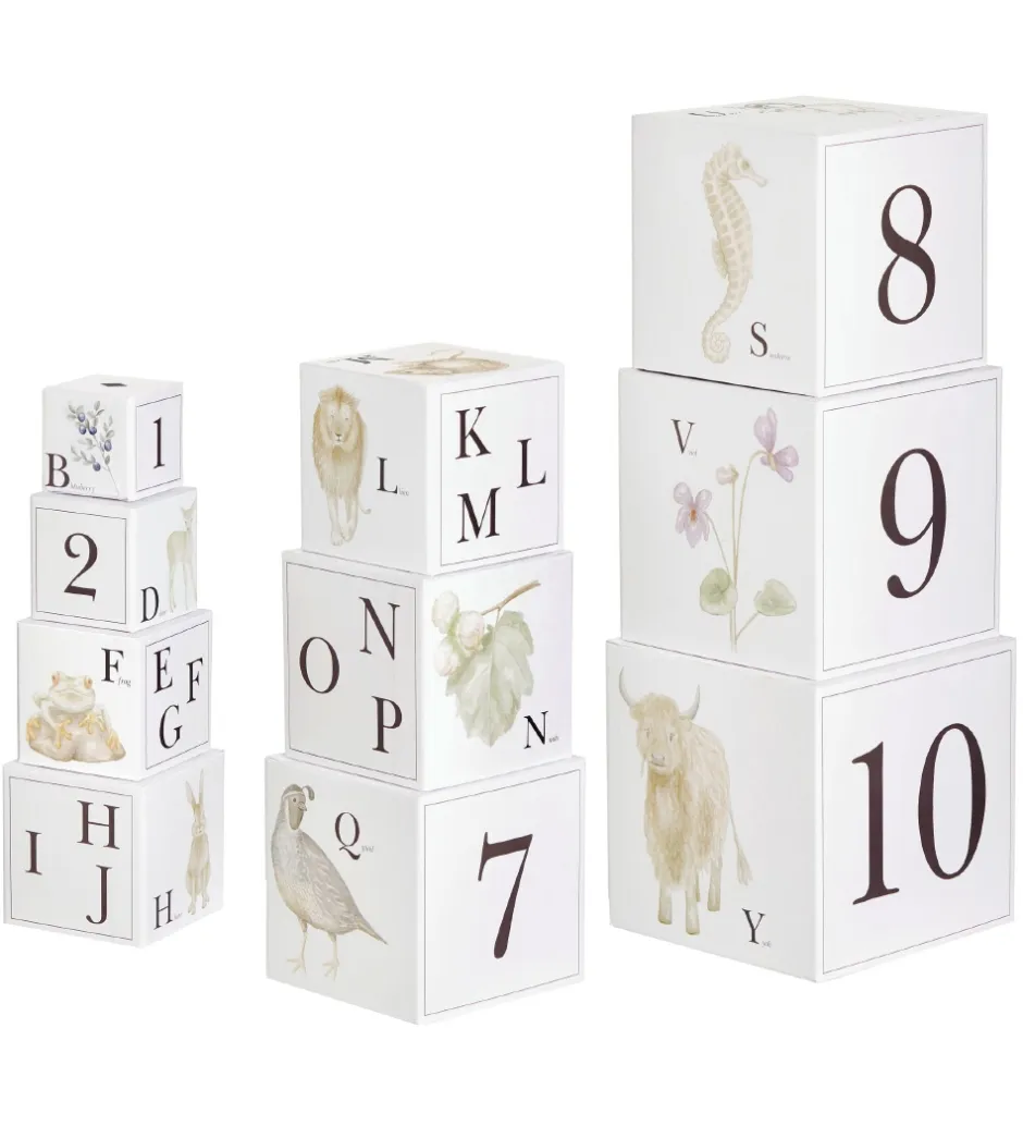 Stablelegetøj*Cam Cam Stableklodser - 10 stk. - Alphabet Animals