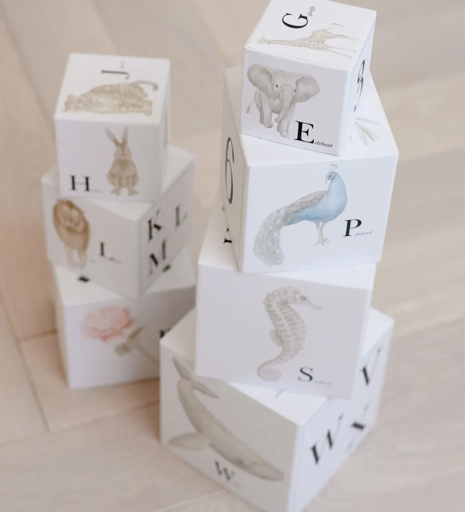 Stablelegetøj*Cam Cam Stableklodser - 10 stk. - Alphabet Animals