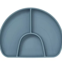 Tallerkener*Cam Cam Tallerken - Silikone - 3 Rum - Rainbow - Midnight Blue