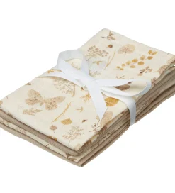 Vaskeklude*Cam Cam Vaskeklude - 4-pak - Latte/Beige m. Blade/Sommerfugle
