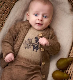 Striktrøjer*CeLaVi Cardigan - Uld - Cocoa Creme