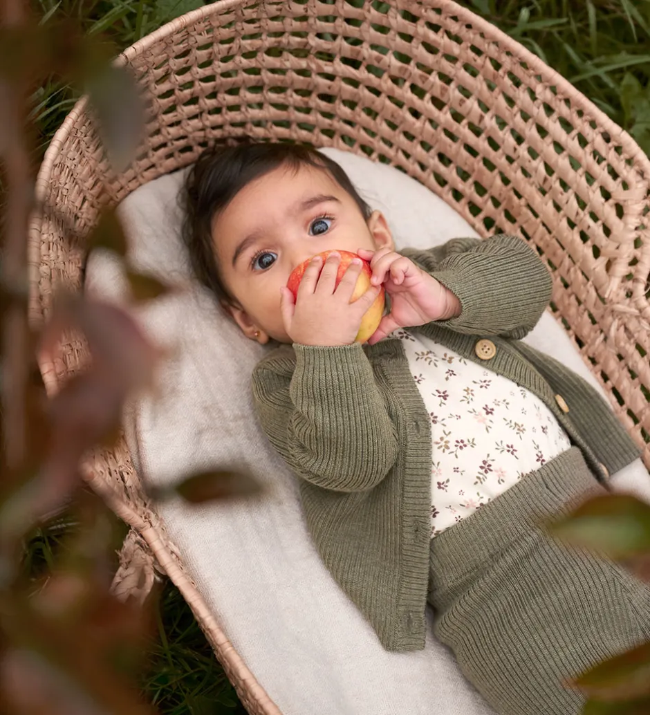 Striktrøjer*CeLaVi Cardigan - Uld - Dusky Green