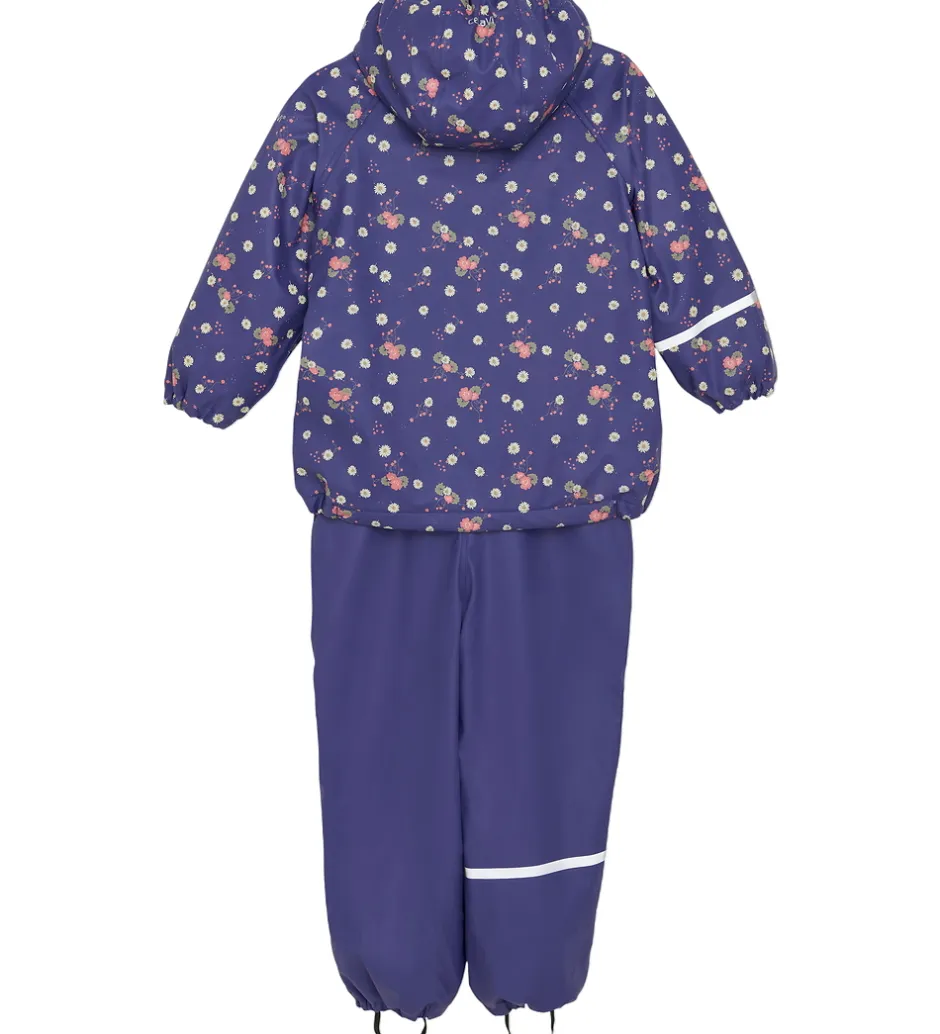 Regntøj*CeLaVi Regntøj m. Seler/Fleece - Recycle PU - Skipper Blue m. Pr