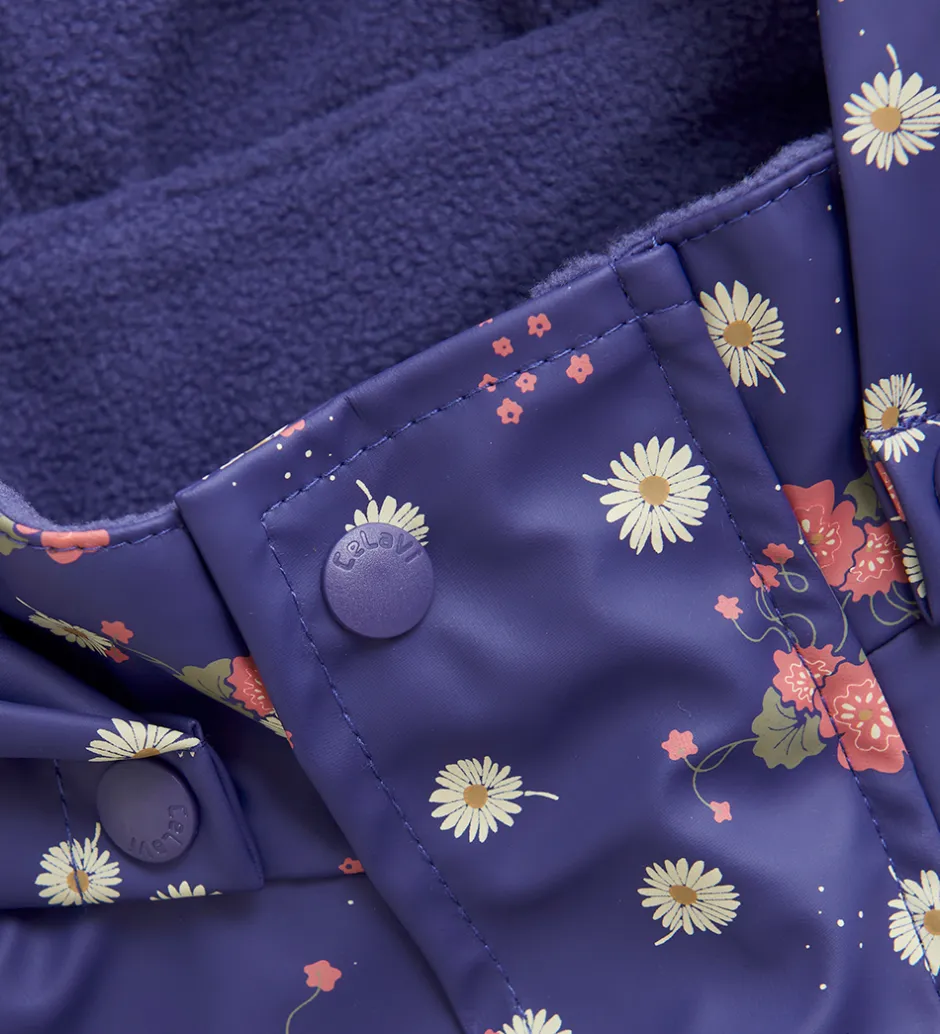 Regntøj*CeLaVi Regntøj m. Seler/Fleece - Recycle PU - Skipper Blue m. Pr