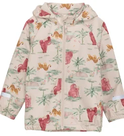 Børn CeLaVi Softshelljakke - Brandied Apricot/Rosa m. Elefanter