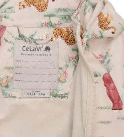 Børn CeLaVi Softshelljakke - Brandied Apricot/Rosa m. Elefanter