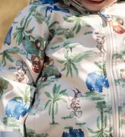 Børn CeLaVi Softshelljakke - Dress Blues/Creme m. Elefanter