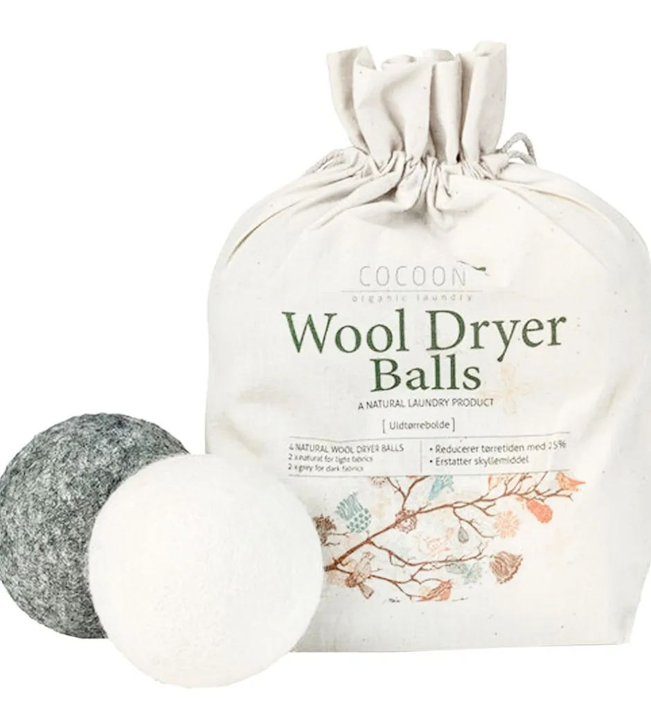 Plejeprodukter*Cocoon Company Vaskebolde - Uld - 4-pak - Grå/Hvid