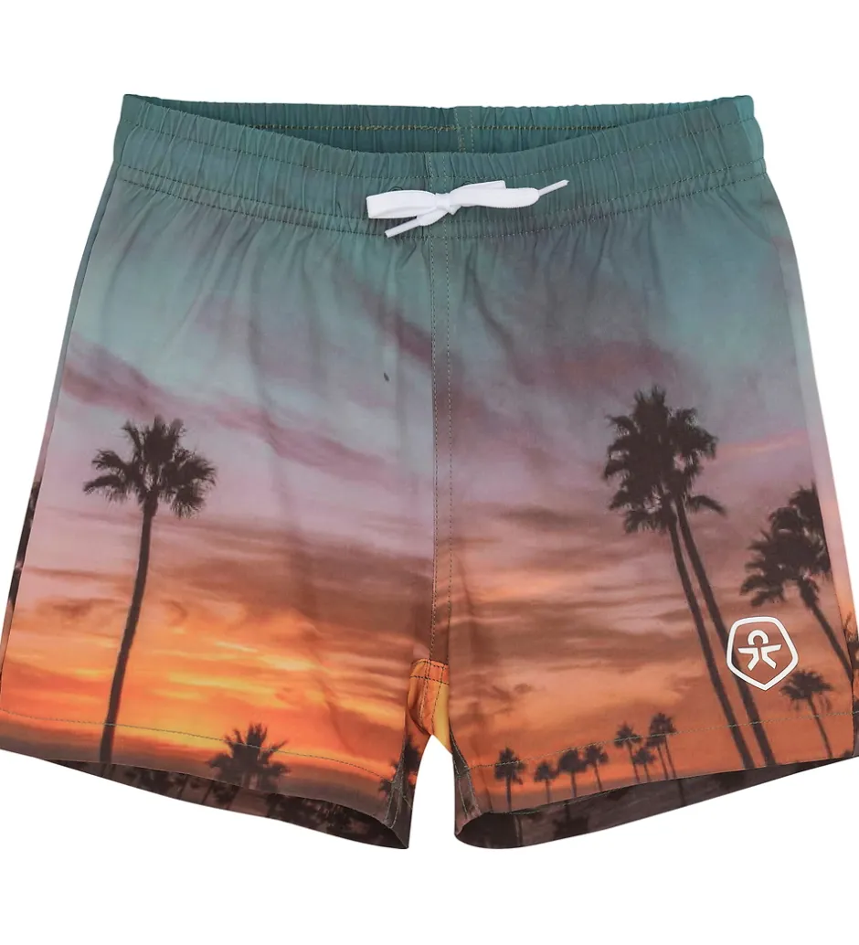 Børn Color Kids Badeshorts - AOP - Orange Pop