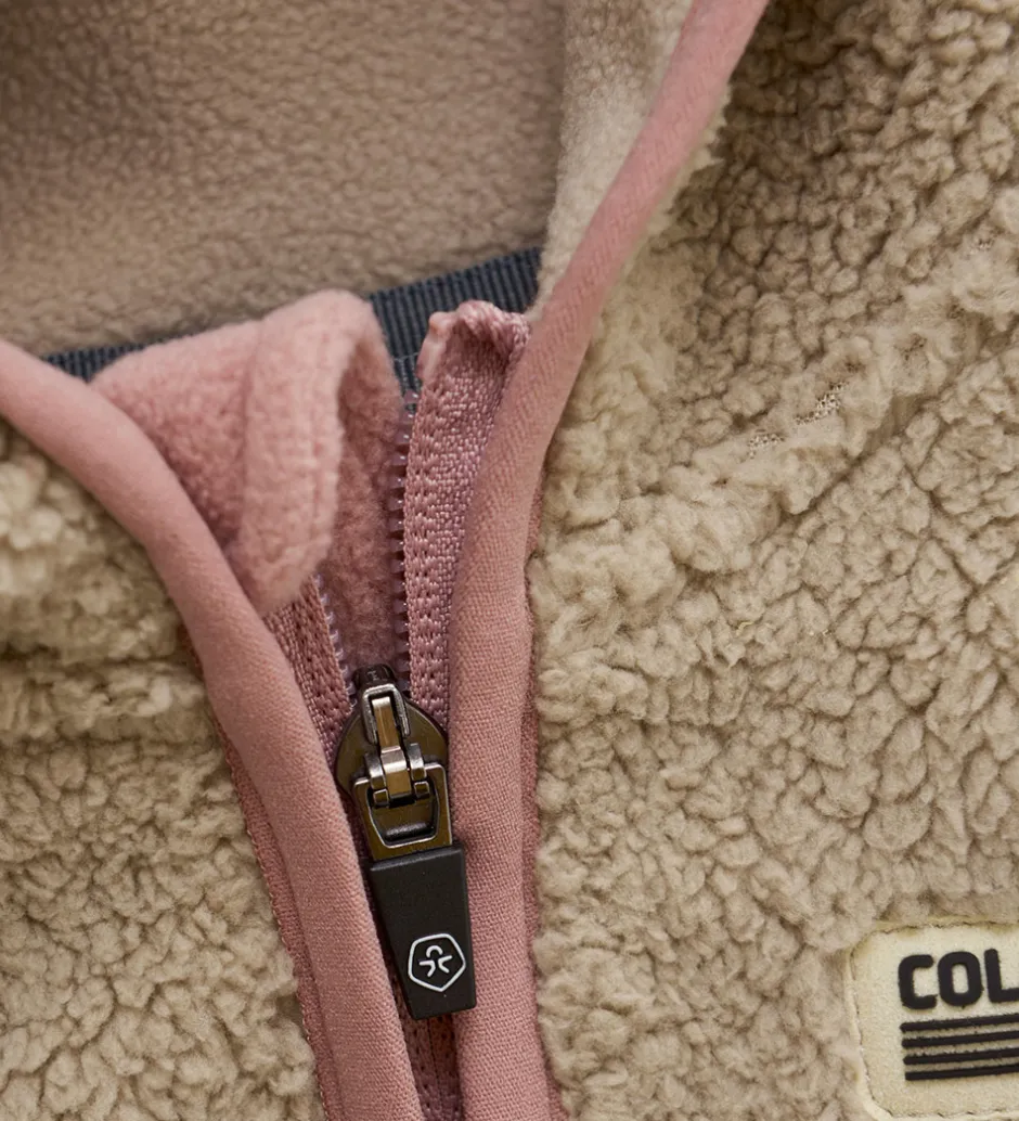 Fleece*Color Kids Fleecejakke - Baby Teddy - Woodrose