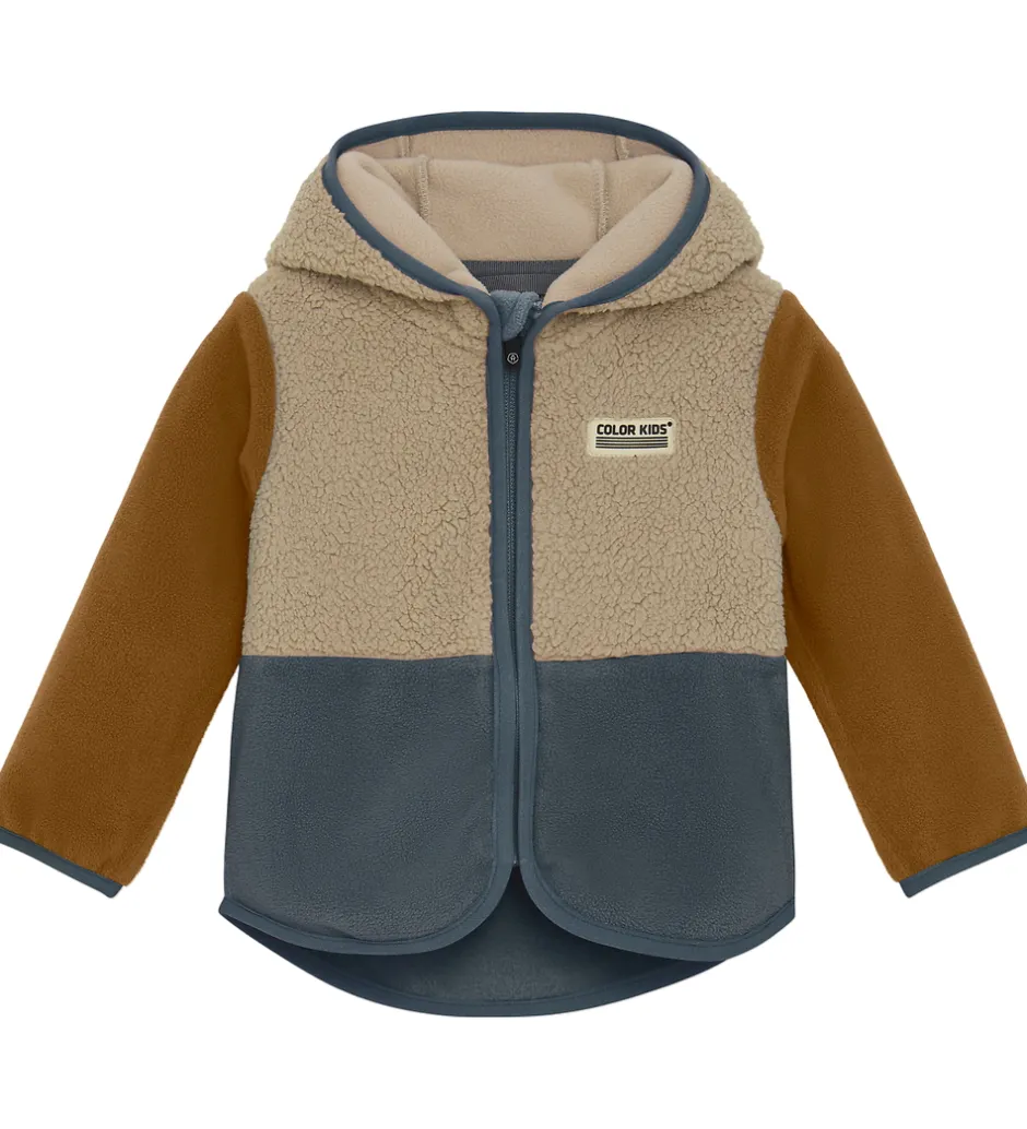 Børn Color Kids Fleecejakke - Baby Teddy - Stormy Weather
