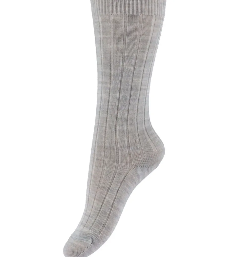 Strømper|Basis*Condor Strømper - Rib - Uld - Lead