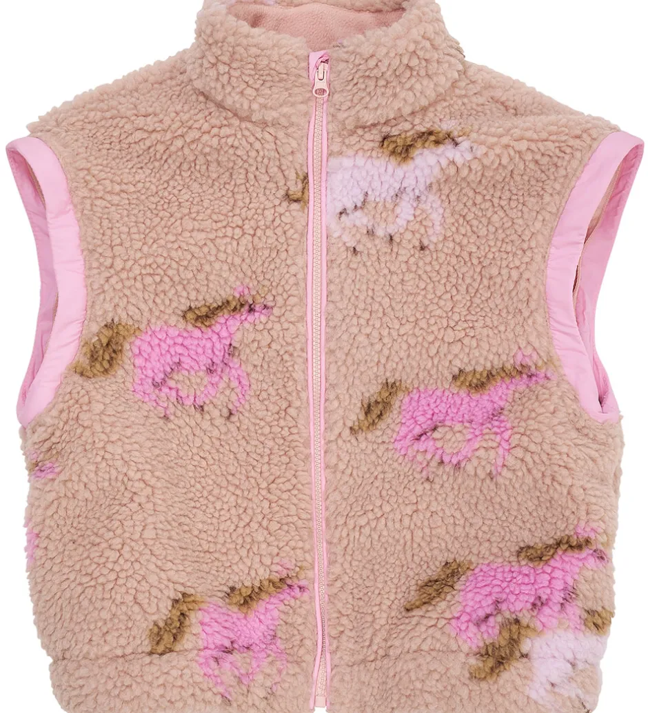 Fleece*Copenhagen Colors Fleecejakke - Teddy - Removable Sleeves - Rose