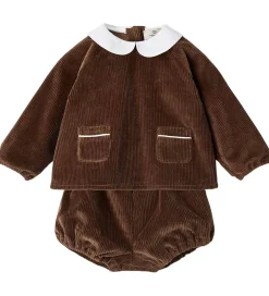 Kjoler|Pigetøj*Copenhagen Colors Sæt - Bluse/Bloomers - DK. Brown Comb