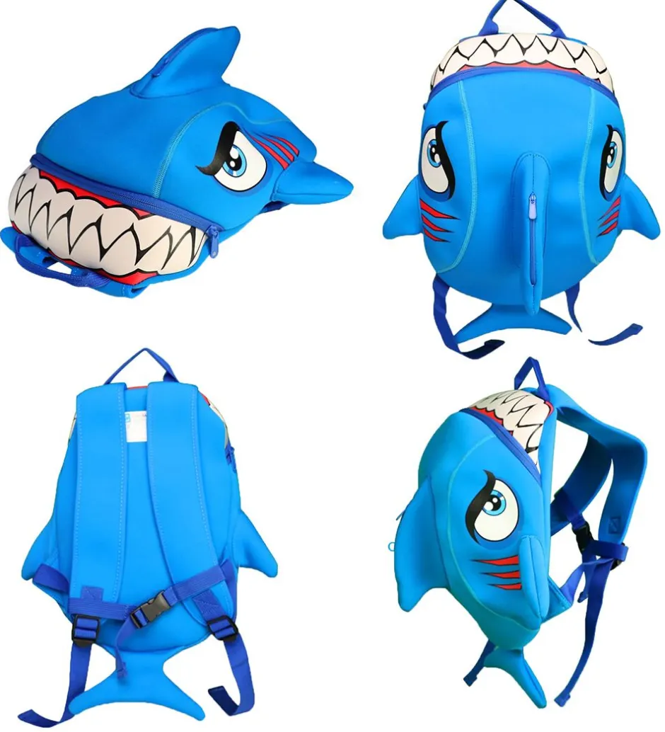 Børn Crazy Safety Børnehavetaske - Shark - Blå
