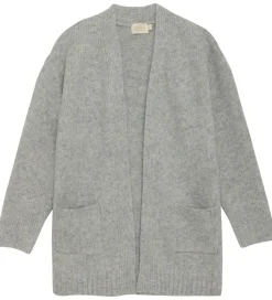 Børn Creamie Cardigan - Strik - Lang - Light Grey Melange