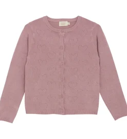 Striktrøjer*Creamie Cardigan - Viskose/Nylon - Pointelle - Woodrose