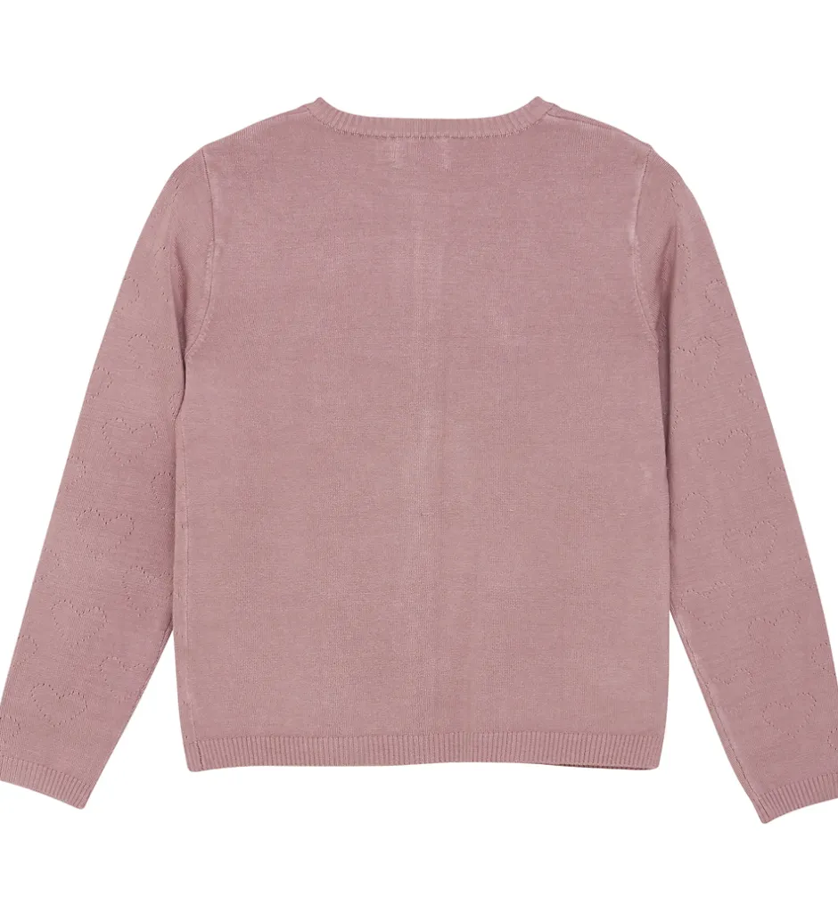 Striktrøjer*Creamie Cardigan - Viskose/Nylon - Pointelle - Woodrose