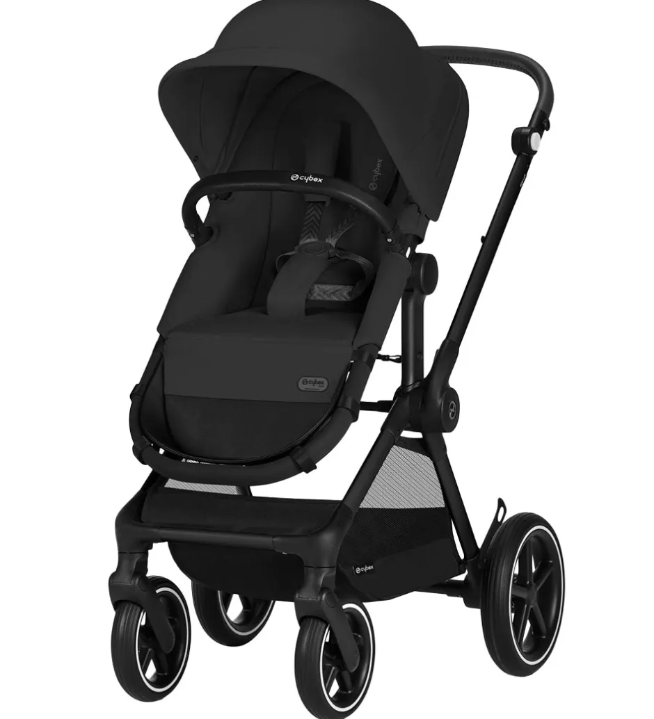Klapvogne*Cybex Klapvogn/Barnevogn - Eos Lux - 2-i-1 - Moon Black